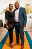 Silindile Mthethwa and partner on the MTN carpet 