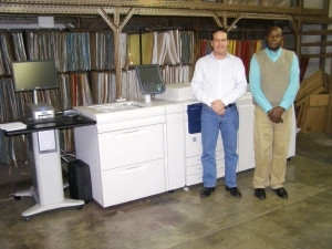 Boksburg Printers, Andrew Tinker MD with Johnson Mkhavele, director.