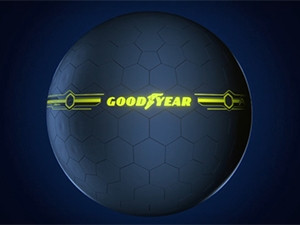 The spherical Goodyear concept tyre.