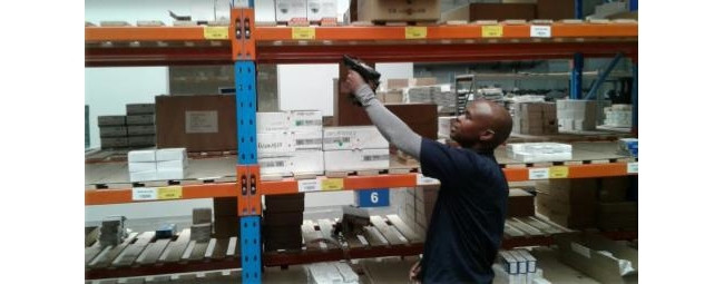 Inventory picking using GraniteWMS at ADT Warehouse, Midrand SA.